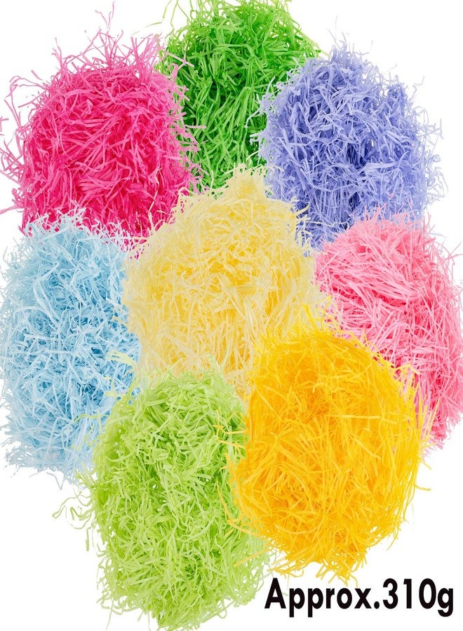 Whaline 11.3 oz Multicolor Easter Grass Raffia Paper Easter Basket Grass Craft Shredded Tissue Raffia Gift Filler for Baskets Egg Stuffers Spring Party Supplies Decorations (8 Colors) - Image 2